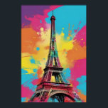 Pop Art Paris Eiffel Tower Poster Wall Art Print<br><div class="desc">Elevate your home decor with this Eiffel Tower Pop Art Wall Poster. Featuring vibrant and playful abstract shapes that adds a touch of fun and interest to any room. Perfect for your living room or bedroom when you need to add a trendy touch to your home decor. Add some cool...</div>