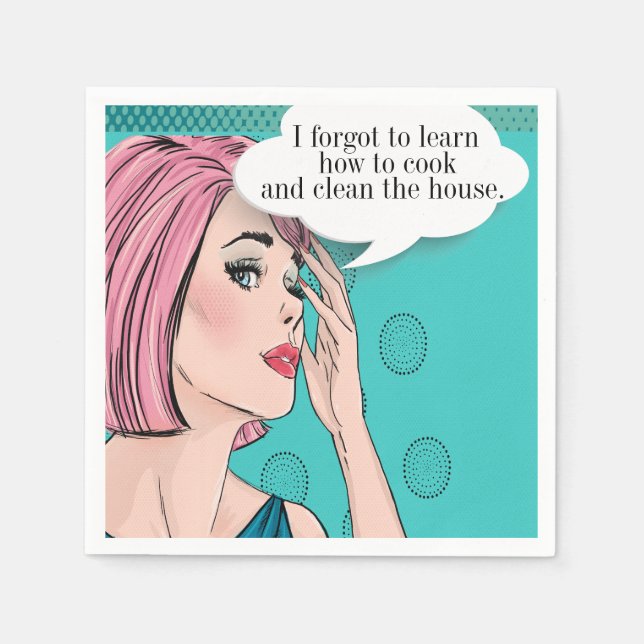 Pop Art Party Cocktail Napkins (Front)