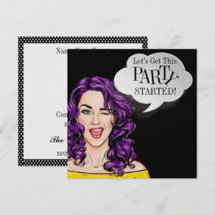 Pop Art PARTY Invitation