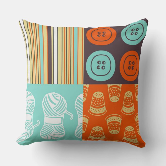 Pop-art pattern - sewing cushion (Front)