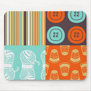 Pop-art pattern - sewing mouse mat