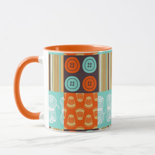 Pop-art pattern - sewing mug (Left)