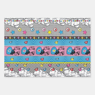 Pop Art Pattern Wrapping Paper Sheet