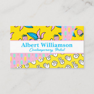 Pop Art   Patterns Colour Block   Colourful Business Card