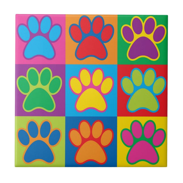 Pop Art Paws Tile (Front)