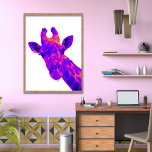 Pop Art | Peekaboo Animal | Giraffe Photo Poster<br><div class="desc">Stunning pop art giraffe portrait photo poster. Animal portrait. A variety of modern photography designs for animal lovers,  to decorate your home,  nursery or office. Great for yourself or as a gift! See my store for more items with this image.</div>
