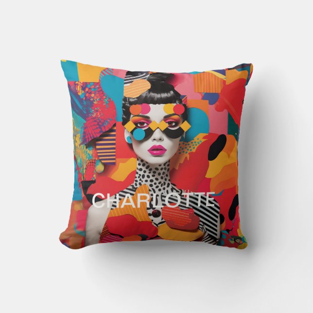 Pop Art Photo Collage  Cushion (Front)