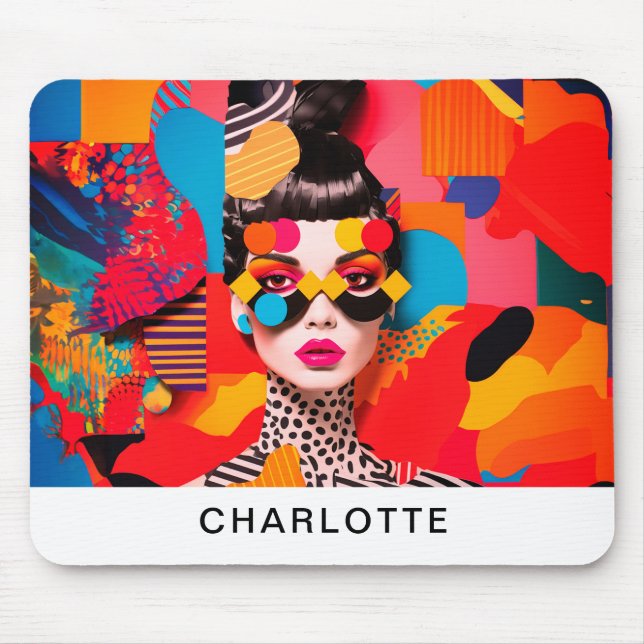 Pop Art Photo Collage  Mouse Mat (Front)