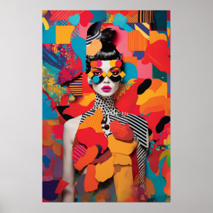Pop Art Photo Collage  Poster