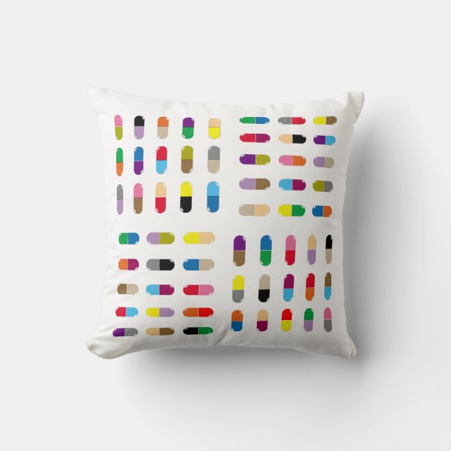 Pop-art pills on a pillow (Front)