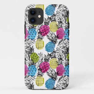 Pop Art Pineapples And Palm Leaves iPhone 11 Case