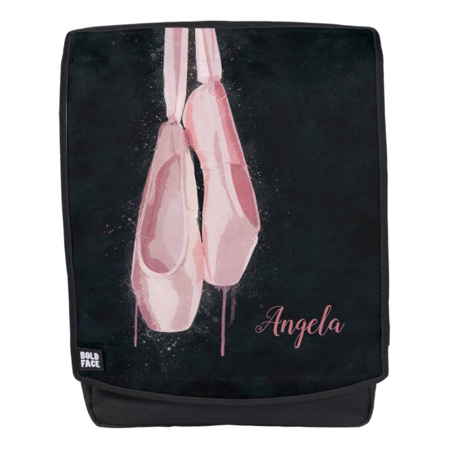 Pop Art Pink Ballet Shoes Backpack (Front)