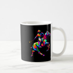 Pop Art Polo Horseback Riding Horses Equestrian Ho Coffee Mug