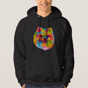 Pop Art Pomeranian Cute Doggie Men Women Paw Dog L Hoodie