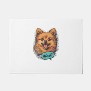 Pop Art Pomeranian � Retro Comic Dog Doormat