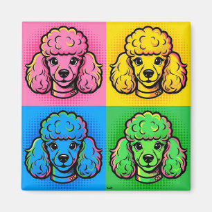 Pop Art Poodle Magnet Modern Home Decor
