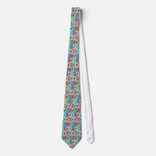Pop Art Popart Walking Giraffe Multi-Colour Tie