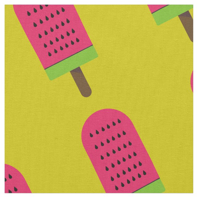 Pop Art popsicle fruity watermelon Fabric (Close Up)