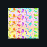 POP ART POPSICLES CANVAS PRINT<br><div class="desc">A rainbow of cool POPSICLES in a retro style, sixties pop art graphic. Perfect for ice cream parlours, kitchens or as a fun graphic for a young person's room. Children will love the colours and adults will love the kitsch!</div>