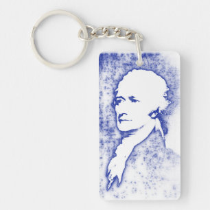 Pop Art Portrait Alexander Hamilton Key Ring