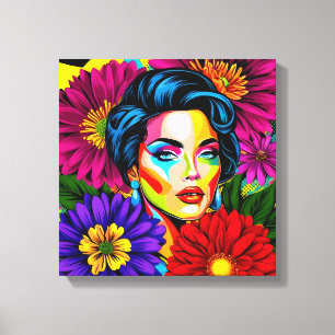 Pop art portrait  canvas print