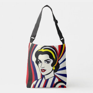 Pop Art Portrait Cross-Body Tote