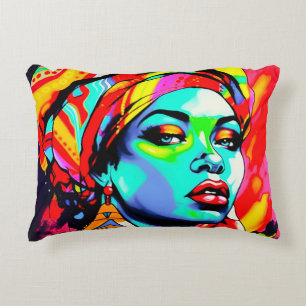 Pop Art Portrait Decorative Cushion
