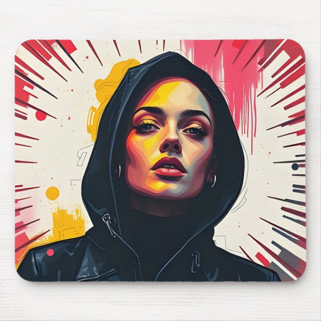 Pop Art Portrait Mouse Pad (Front)