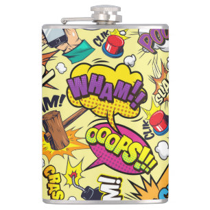 Pop Art Power Flask – Retro Comic Design