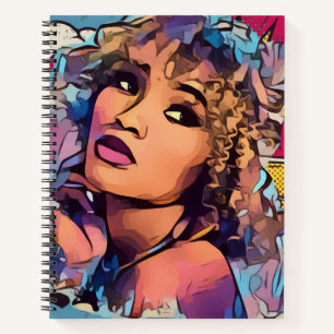Pop Art Princess 8.5" x 11" Spiral Sketch Book