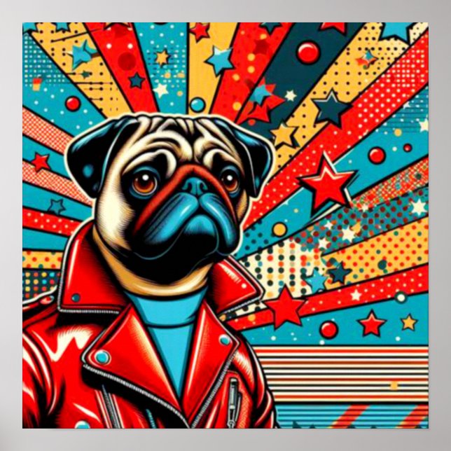 POP ART PUG 4 POSTER (Front)