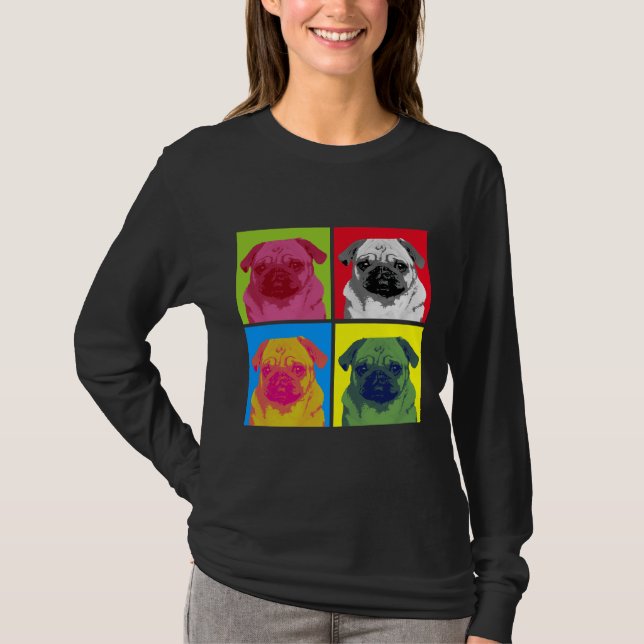 Pop Art Pug Classic T-Shirt 471 (Front)