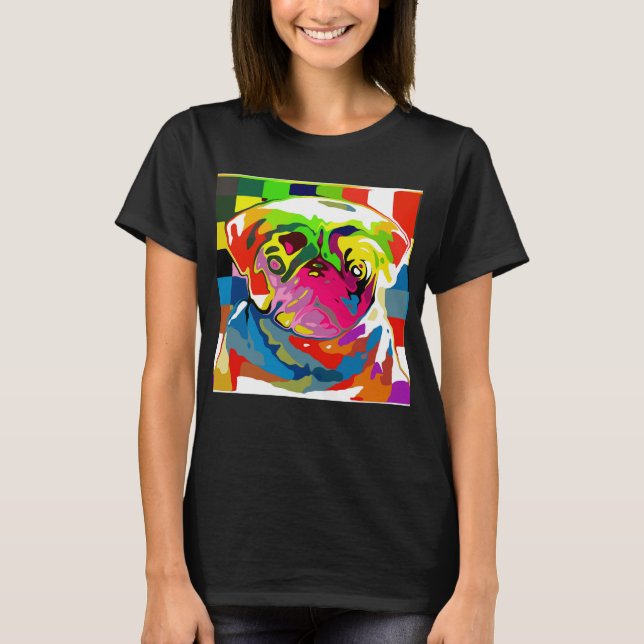 POP ART PUG T-SHIRTS TEES (Front)
