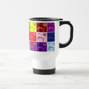 Pop Art Pugs Pug Dog Travel Mugs
