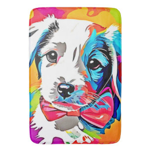 Pop Art Puppy Bath Mat