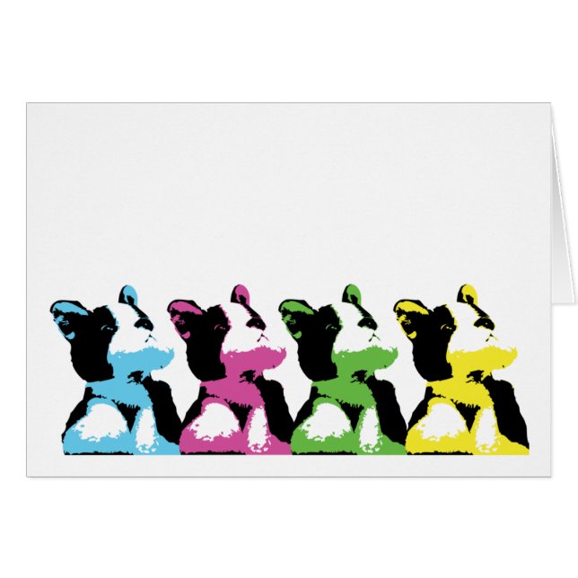 Pop Art Puppy Card (Front Horizontal)