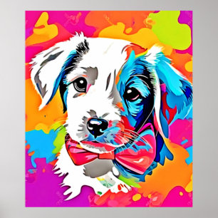 Pop Art Puppy Poster