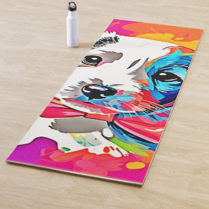 Pop Art Puppy Yoga Mat