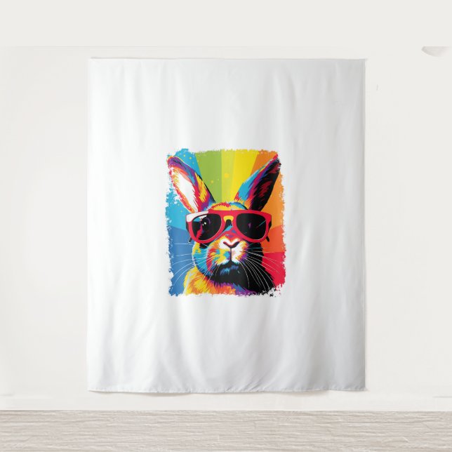 Pop Art Rabbit  Tapestry (Front)