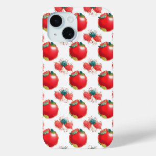 Pop Art Red Apple and Strawberry Phone Case