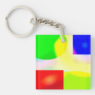 Pop art reflection key ring