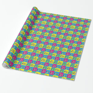 Pop Art Retro Music Drum Wrapping Paper
