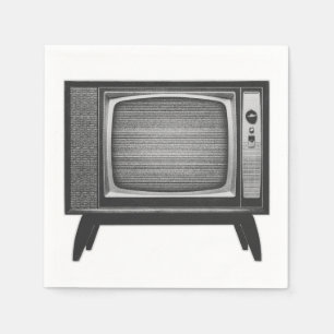 Pop Art Retro Television Set Napkin
