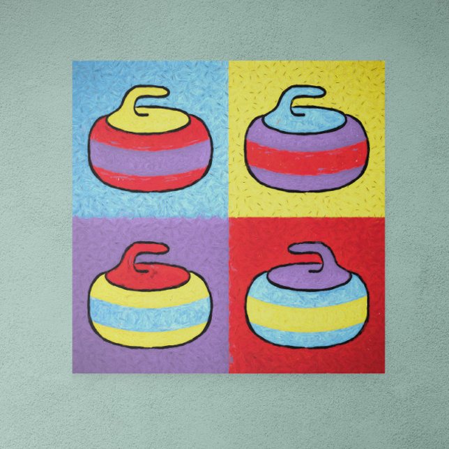 Pop Art Rocks Curling Design Poster (Creator Uploaded)
