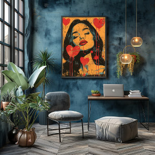 Pop Art Romantic: Seductora Look Photo Print