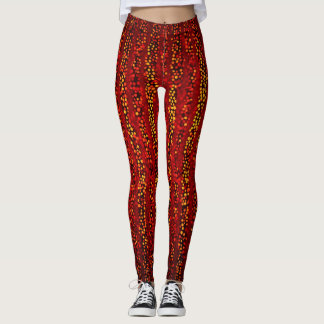 "Pop Art Rouge: Dark Red Lady Leggings" Leggings