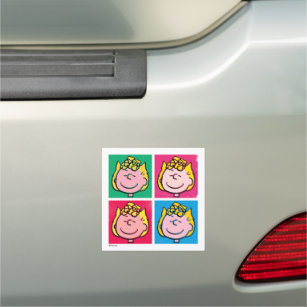Pop Art Sally   Mod for You Pattern Car Magnet