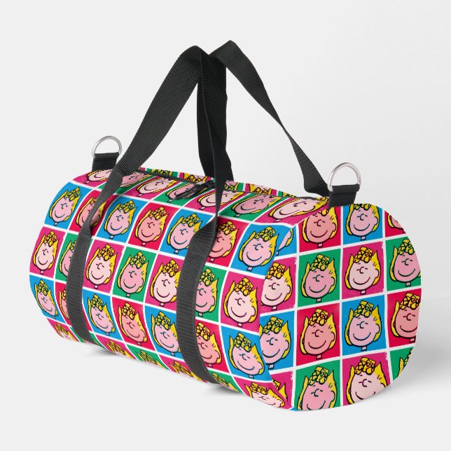 Pop Art Sally | Mod for You Pattern Duffle Bag (Left Corner)