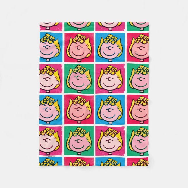 Pop Art Sally | Mod for You Pattern Fleece Blanket (Front)