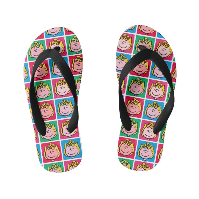 Pop Art Sally | Mod for You Pattern Kid's Flip Flops (Footbed)